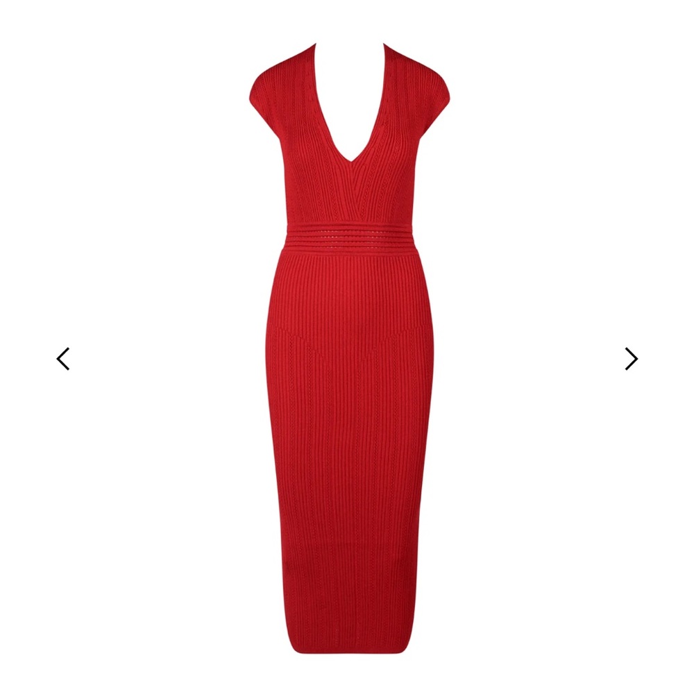 Balmain cut out knitted midi dress